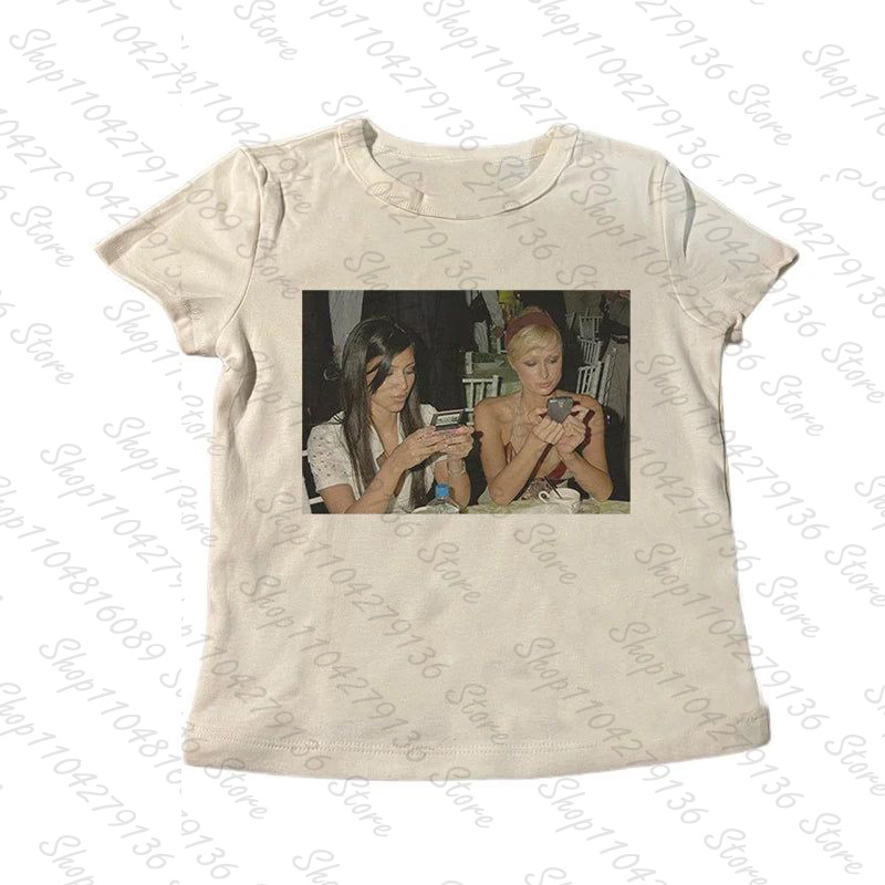 2000s Punk Women Short Sleeve  - Y2K Graphic Baby Tee Crop review and price