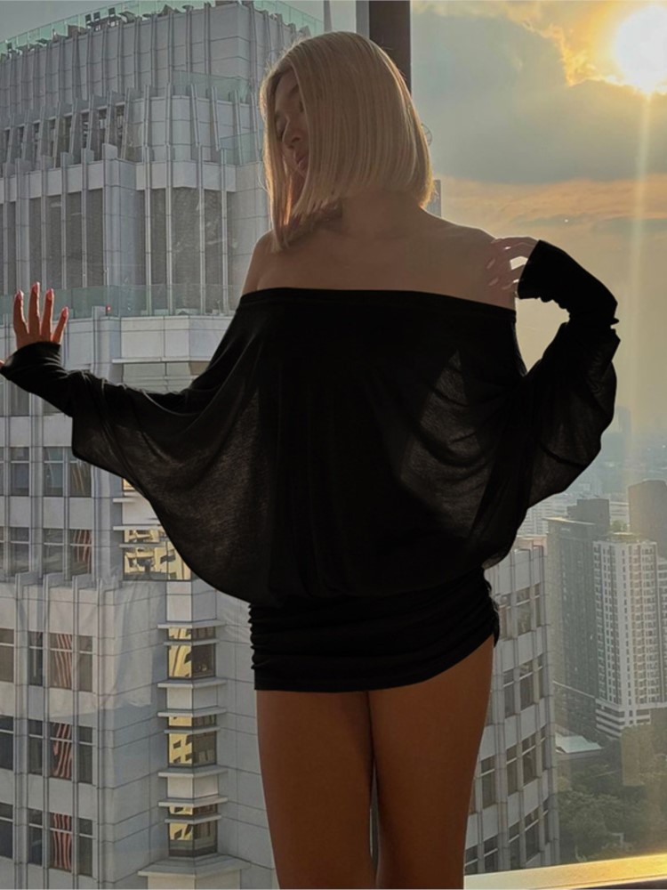 New Fashion Off Shoulder Sheer - Sexy Mesh Sheer Bodycon Dress review and price