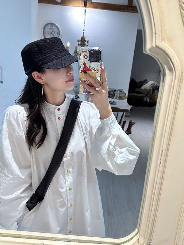 plus Size Women's Long Sleeve  - Korean Style A Line Shirt Dress review and price