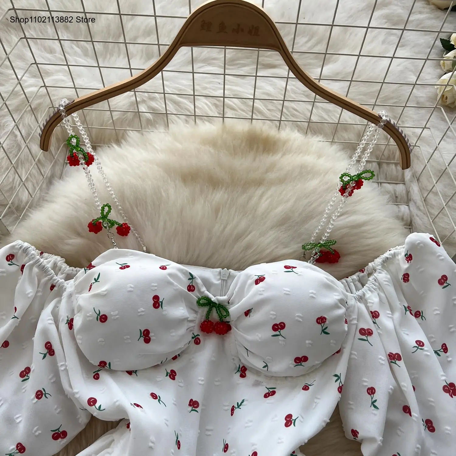 Puff Sleeves Off Shoulder Prin - Off Shoulder Puff Sleeve Sundress review and price