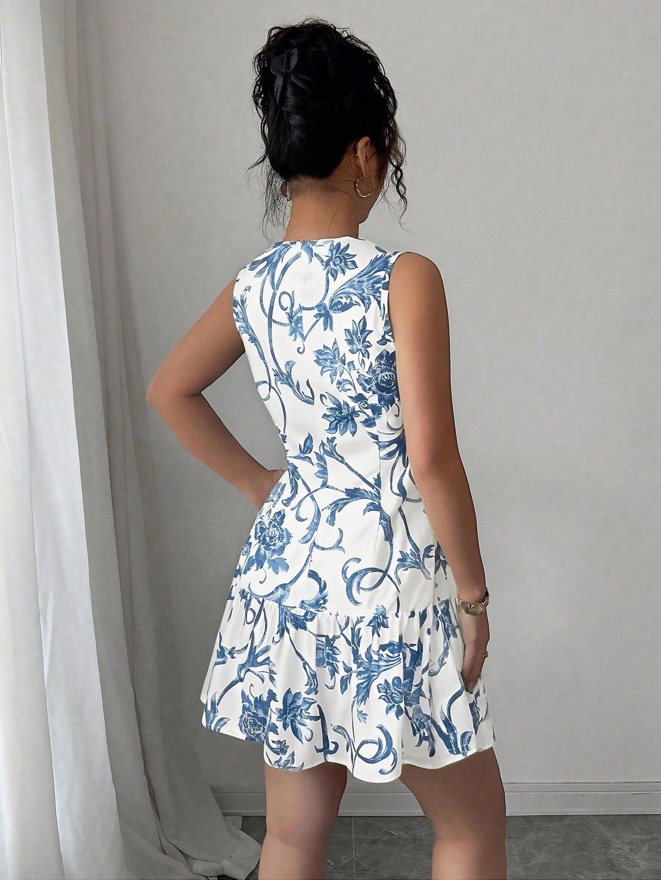 Women's Floral Print Sleeveles - French Vintage Floral Midi Dress review and price