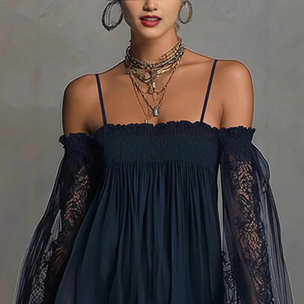 Off Shoulder Women Mini Dress  - French Vintage Floral Midi Dress review and price