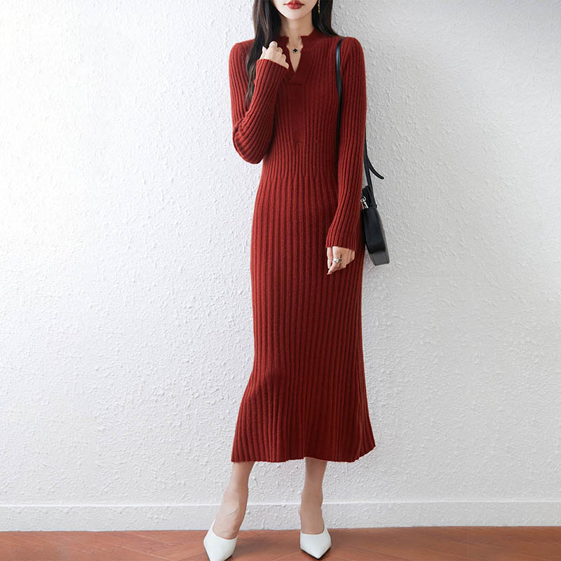 Smart Minimalist Ribbed 2025 W - Bodycon Long Sleeve Ribbed Dress review and price