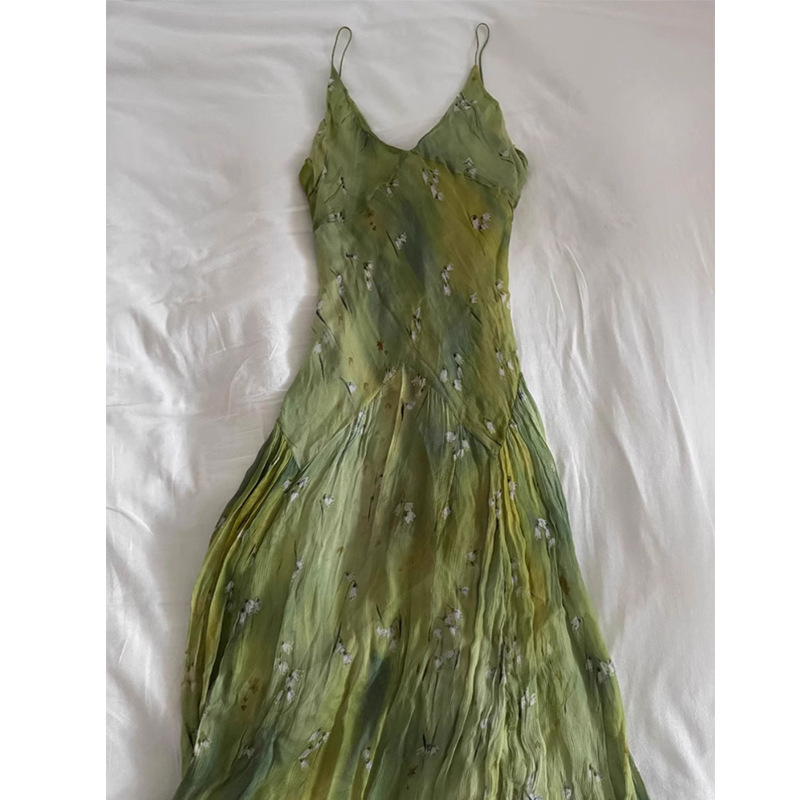 2025 New Vintage Elegant Frenc - French Vintage Floral Midi Dress review and price